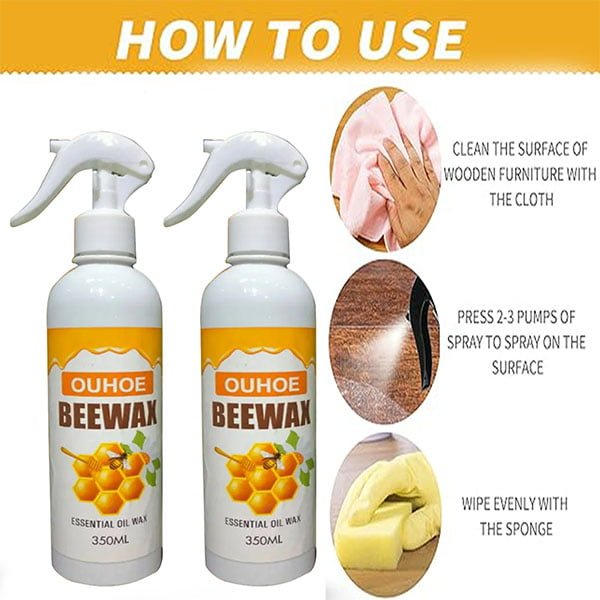 65b5173137dda New Beeswax Spray Furniture Polish Wood Protection 1