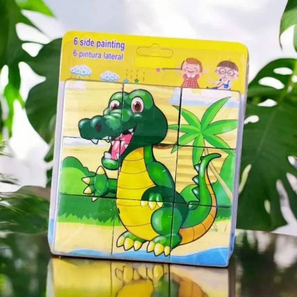 6 Side Painting Crocodile Puzzle Set